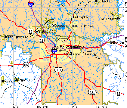 Montgomery County, AL map
