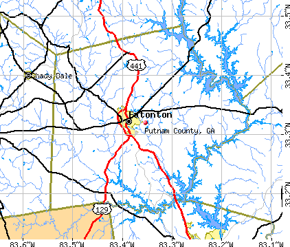 Putnam County, GA map