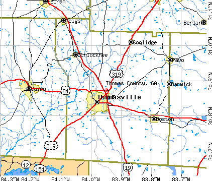 Thomas County, GA map