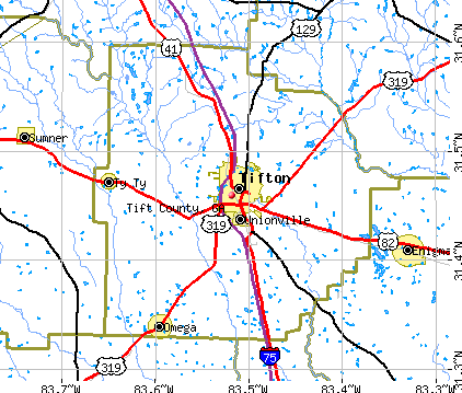 Tift County, GA map