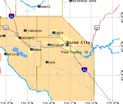 Ada County, ID map
