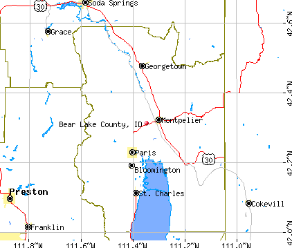 Bear Lake County, ID map