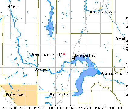 Bonner County, ID map