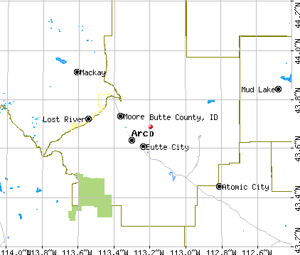 Butte County, ID map