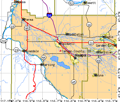 Canyon County, ID map