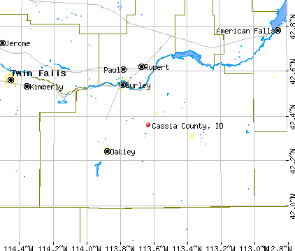Cassia County, ID map