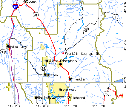 Franklin County, ID map