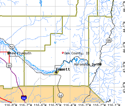 Gem County, ID map
