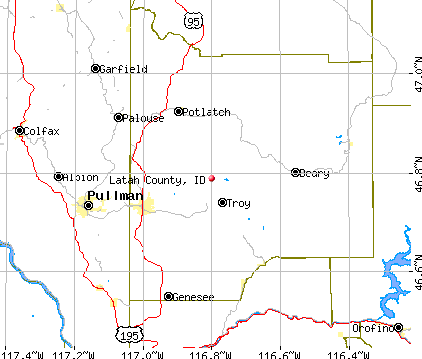 Latah County, ID map