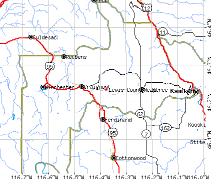 Lewis County, ID map