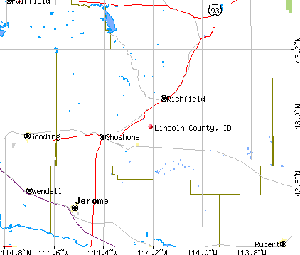Lincoln County, ID map
