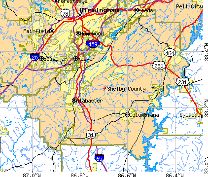 Shelby County, AL map
