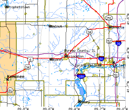 Bureau County, IL map