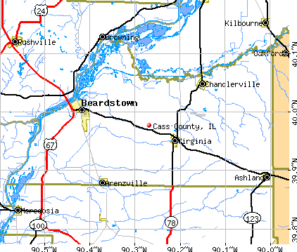 Cass County, IL map