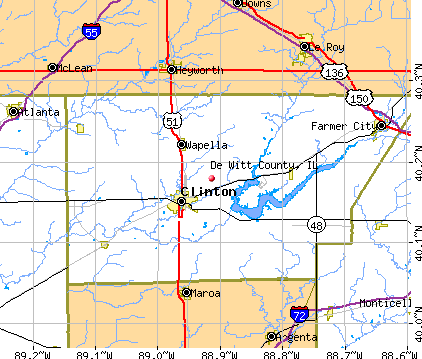 De Witt County, IL map