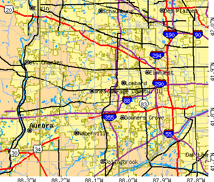 DuPage County, IL map. General Map; Google Map; MSN Map