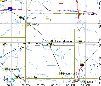 Hamilton County, IL map