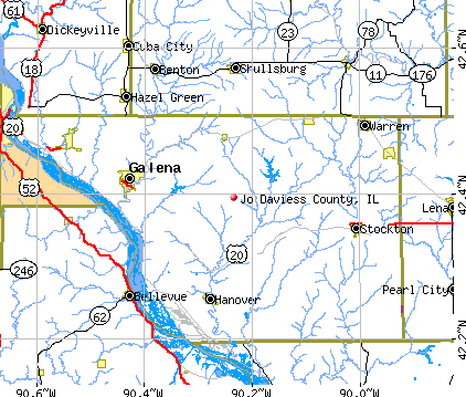 Jo Daviess County, IL map