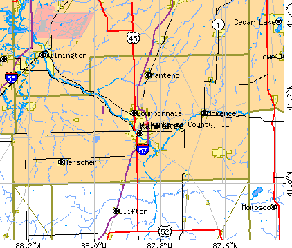 Kankakee County, IL map