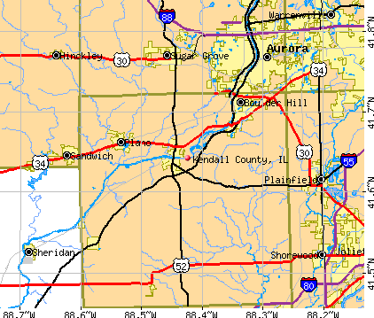 Kendall County, IL map