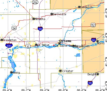 county salle la map il illinois data city