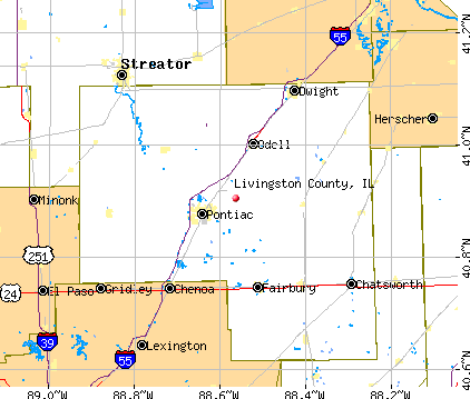 Livingston County, IL map