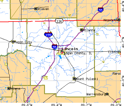 Logan County, IL map