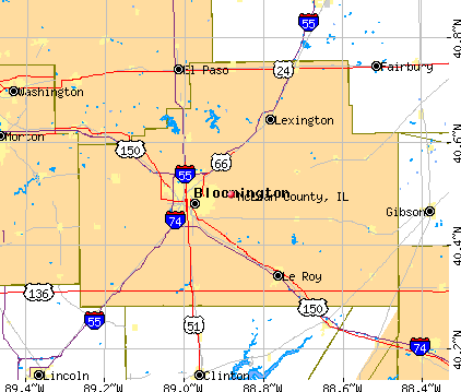 McLean County, IL map