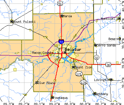 Macon County, IL map
