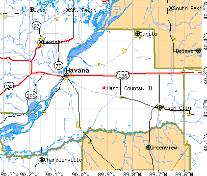 Mason County, IL map