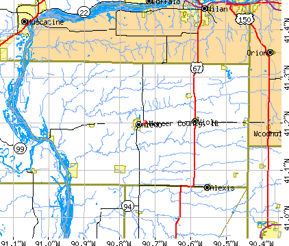 Mercer County, IL map