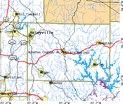 Winston County, AL map