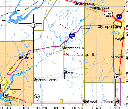 Piatt County, IL map