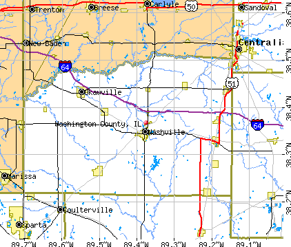 Washington County, IL map