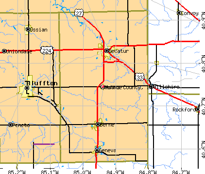 Adams County, IN map