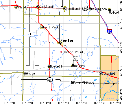 Benton County, IN map