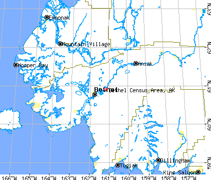 Bethel Census Area, AK map