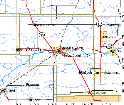Cass County, IN map