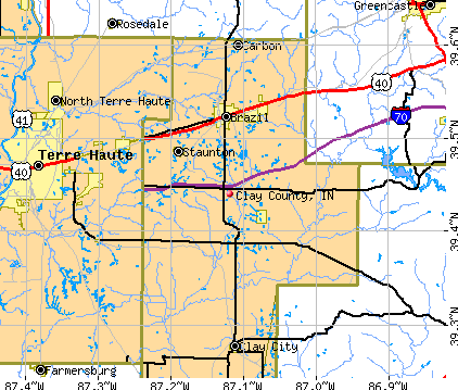 Clay County, IN map