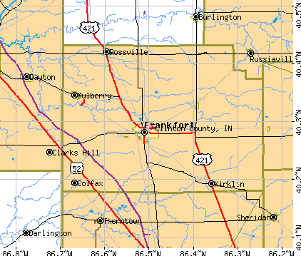 Clinton County, IN map
