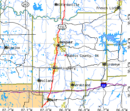 Dubois County, IN map