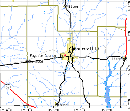 Fayette County, IN map