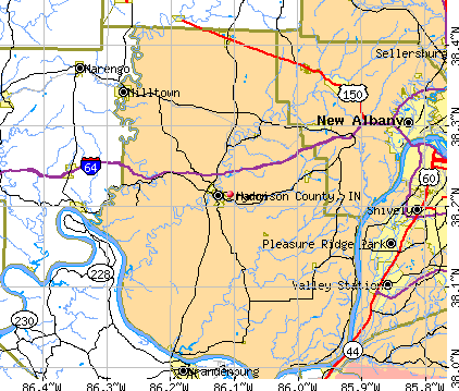 Harrison County, IN map