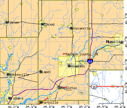 Madison County, IN map