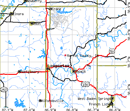 Martin County, IN map