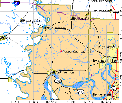 Posey County, IN map
