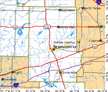 Putnam County, IN map