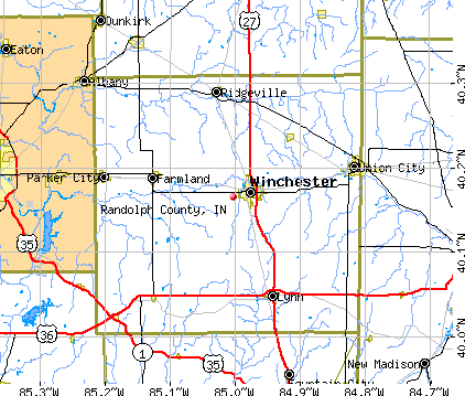 Randolph County, IN map