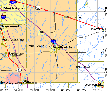 Shelby County, IN map
