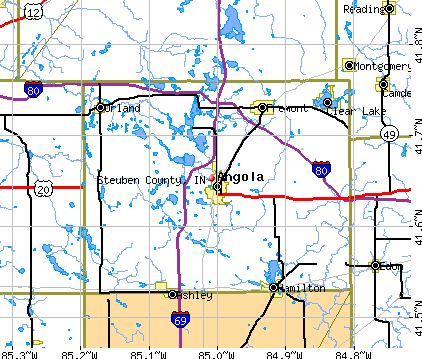 Steuben County, IN map